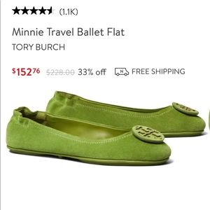BNIB Tory Burch Minnie Travel Ballet Flat